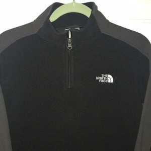 North Face 1/4 zip black and grey fleece